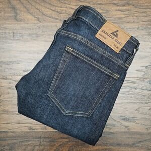 American Giant SLIM FIT Jeans Mens 34x32 Blue Dakota Stretch Denim Durable